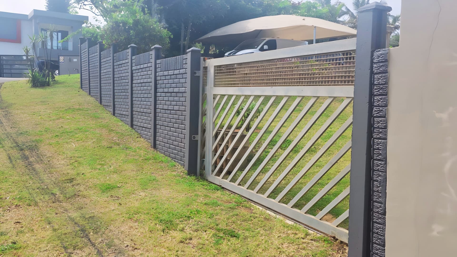 Boundary wall painting and protective coating project by Mighty Coatings in Johannesburg